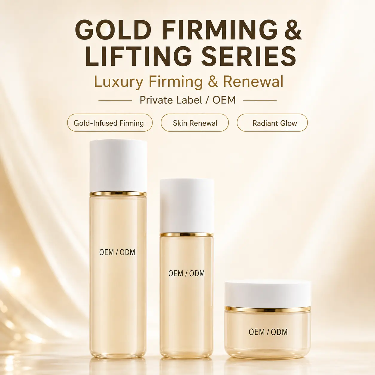 Factory Gold Collagen Anti Wrinkle Face Set Moisturizing Radiant Glow Skin Care Routine Private Label Cosmetics Manufacturer