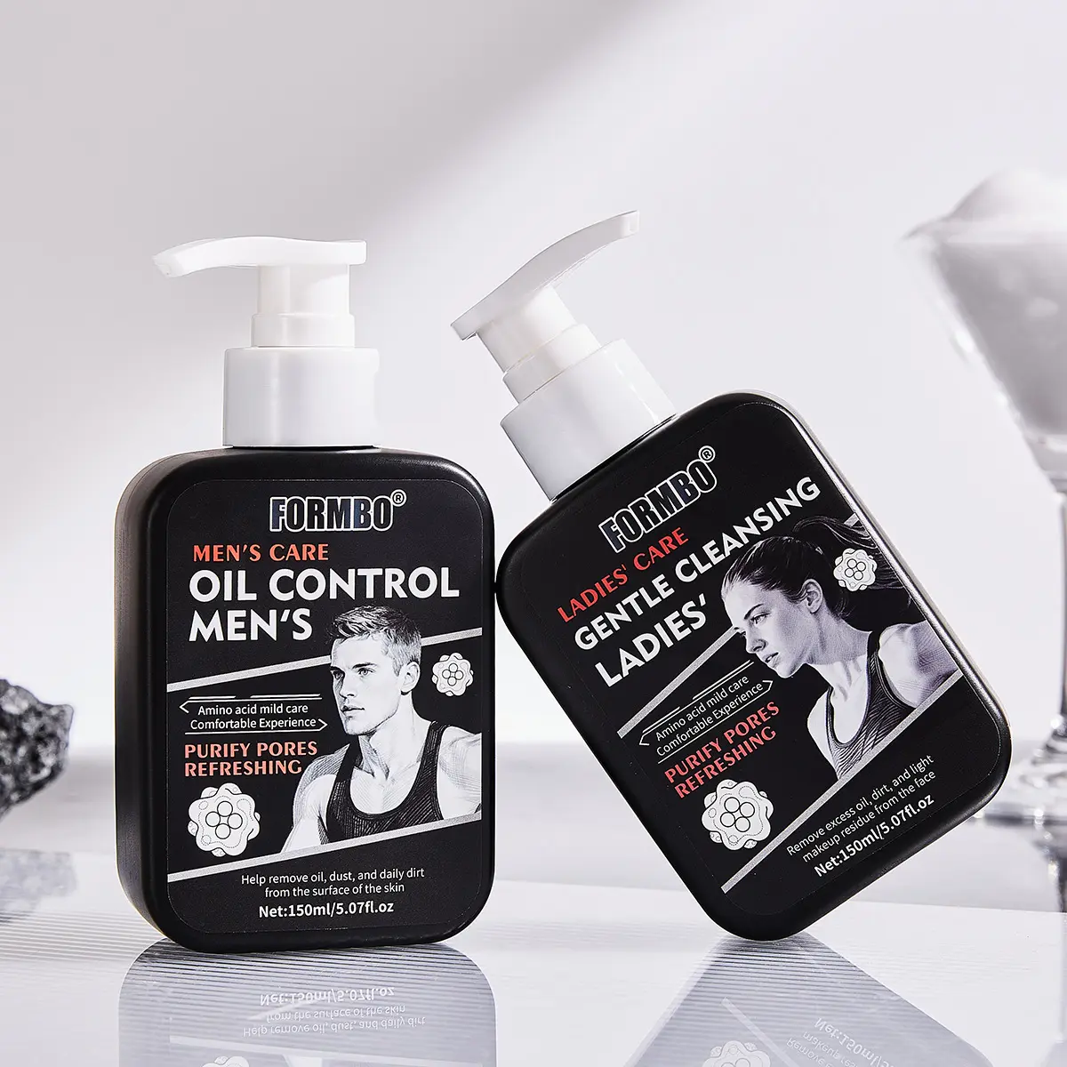 Private Label OEM Water Facial Cleaner Purifying Cleansing Milk Deep-cleaning Face Wash Oil-control SoothingTiktok Brands OEM