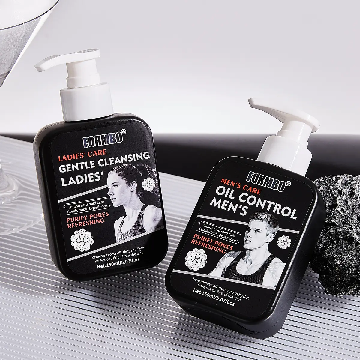 Private Label OEM Water Facial Cleaner Purifying Cleansing Milk Deep-cleaning Face Wash Oil-control SoothingTiktok Brands OEM