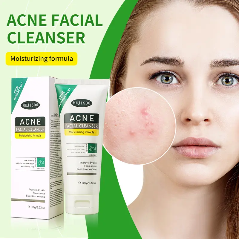 OEM Private Label Acne Facial Cleanser Oil Control Deep Pore Cleaning Face Wash Custom Formula & Packaging Manufacturer