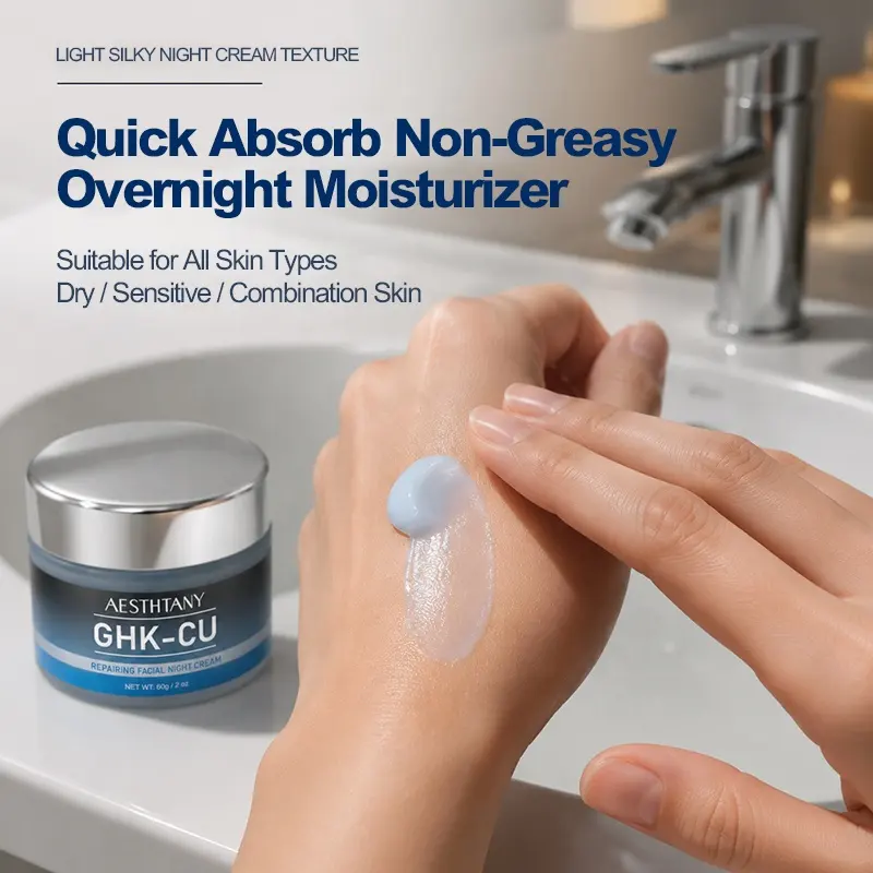 AESTHTANY Blue Copper Peptide Anti-Aging Facial Night Cream 60g Moisture Equilibrium Maintain All Skin Relaxing Hydrating Care