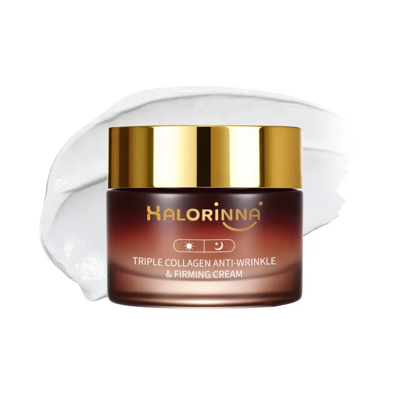 HALORINNA Collagen Firming Face Cream 50g Niacinamide Vitamin E Hydrating Skin Care Private Label OEM ODM Wholesale