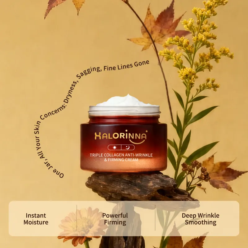 HALORINNA Collagen Firming Face Cream 50g Niacinamide Vitamin E Hydrating Skin Care Private Label OEM ODM Wholesale