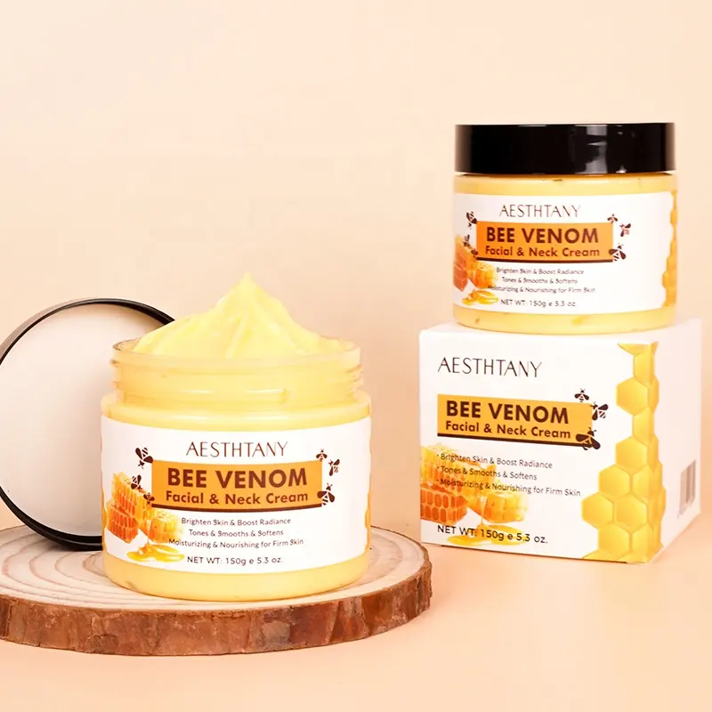 AESTHTANY Bee Venom Face & Neck Cream 150g Multi Vitamin Infused Deep Moisturizing Hydrating Plumping for All Skin Types Care