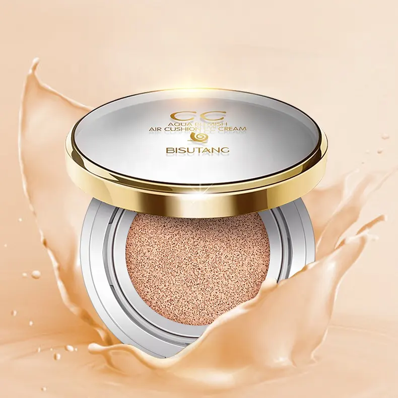 Bisutang Poreless CC Cream Liquid Makeup Cushion Concealer Oil-control Moisturizer Delicate Foundation Waterproof Whitening