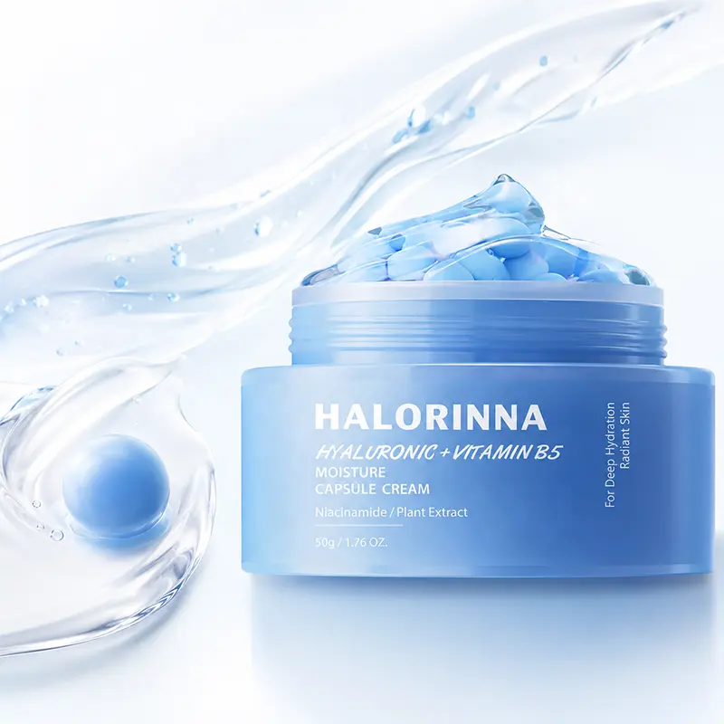 Custom Logo Moisture Lock Capsule Facial Cream Panthenol Betaine Soothe Red Irritated Skin Balance Sebum Strengthen Barrier OEM
