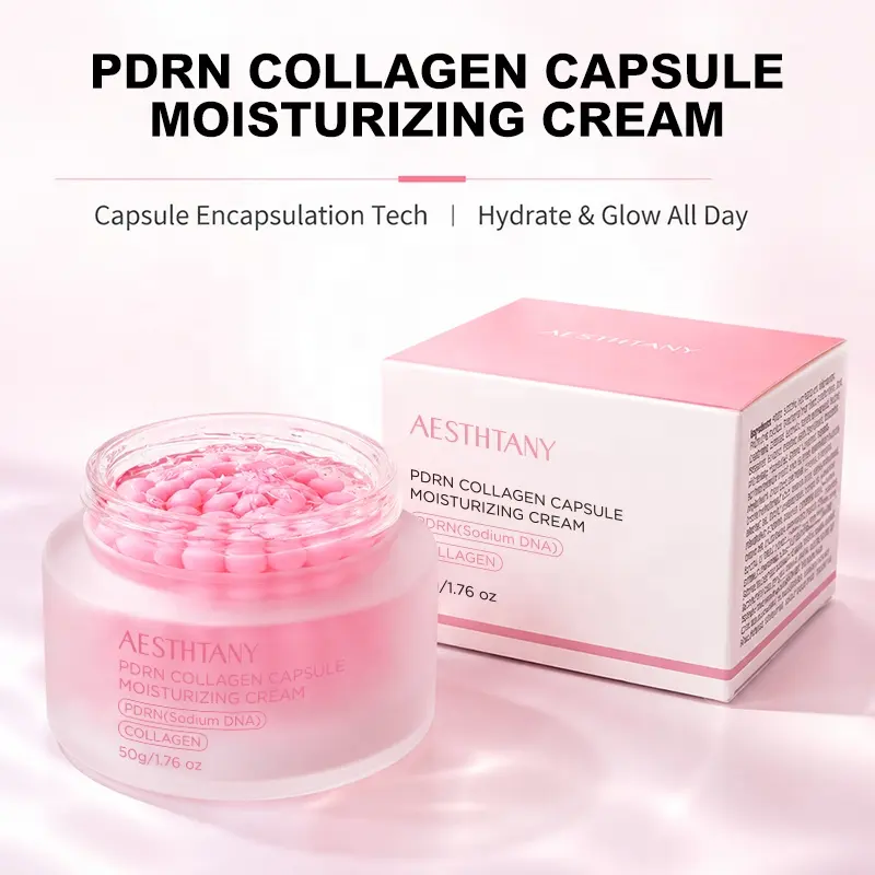 AESTHTANY PDRN Collagen Capsule Moisturizing Cream Long-Lasting Hydration Enhance Skin Absorption Calming Facial Smoothing Care