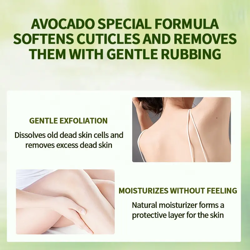 OEM AESTHTANY Avocado Turmeric Body Scrub 350ml | Clear Cuticles Moisturize | Exfoliating Soften Skin Private Label