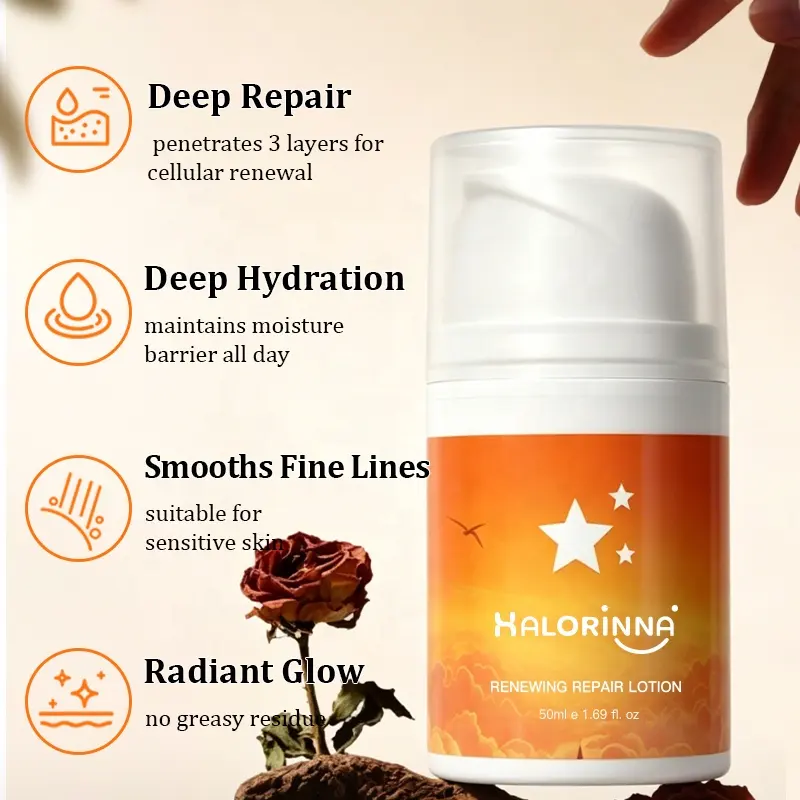 HALORINNA PDRN Daily Moisturizing Face Lotion 50ml Lightweight Retinol Hydrating Skin Care Bulk Supply
