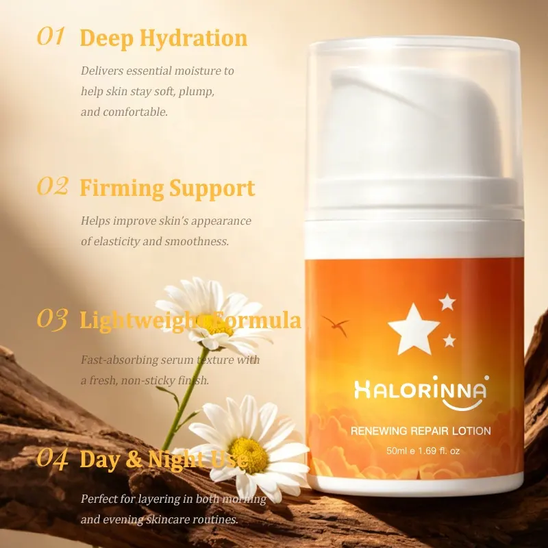 HALORINNA PDRN Daily Moisturizing Face Lotion 50ml Lightweight Retinol Hydrating Skin Care Bulk Supply