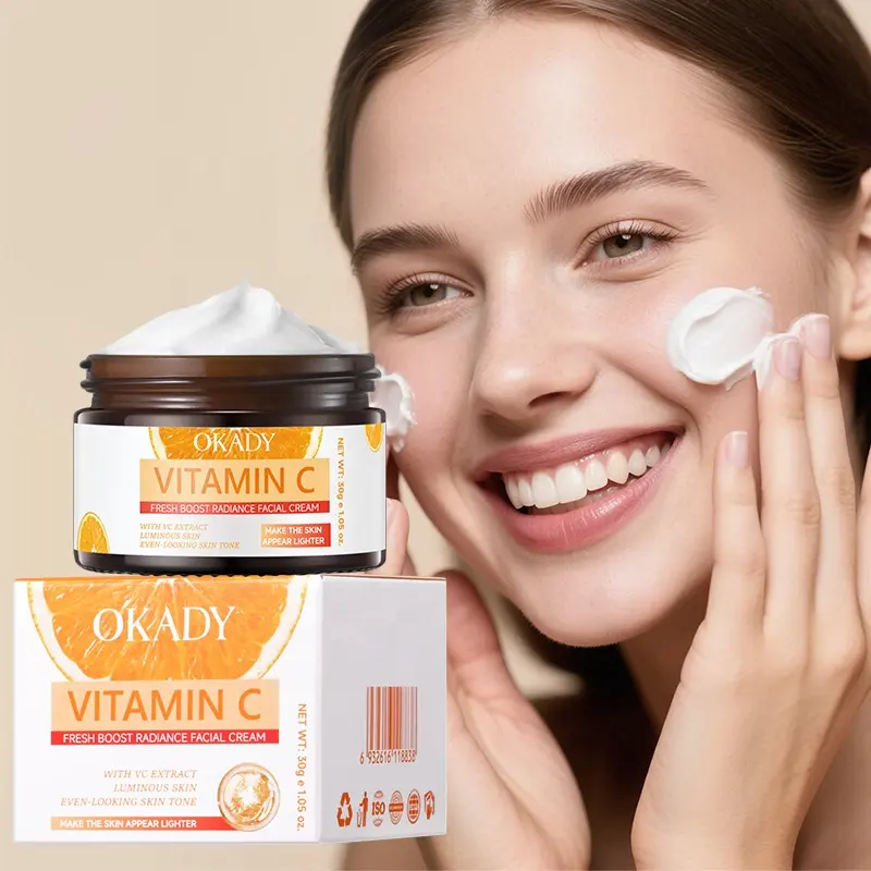 O'KADY VC Face Cream 30g Vitamin C Whitening Moisturizer Refreshing Anti Wrinkle Hydrating Cream for Glowing Radiant Skin