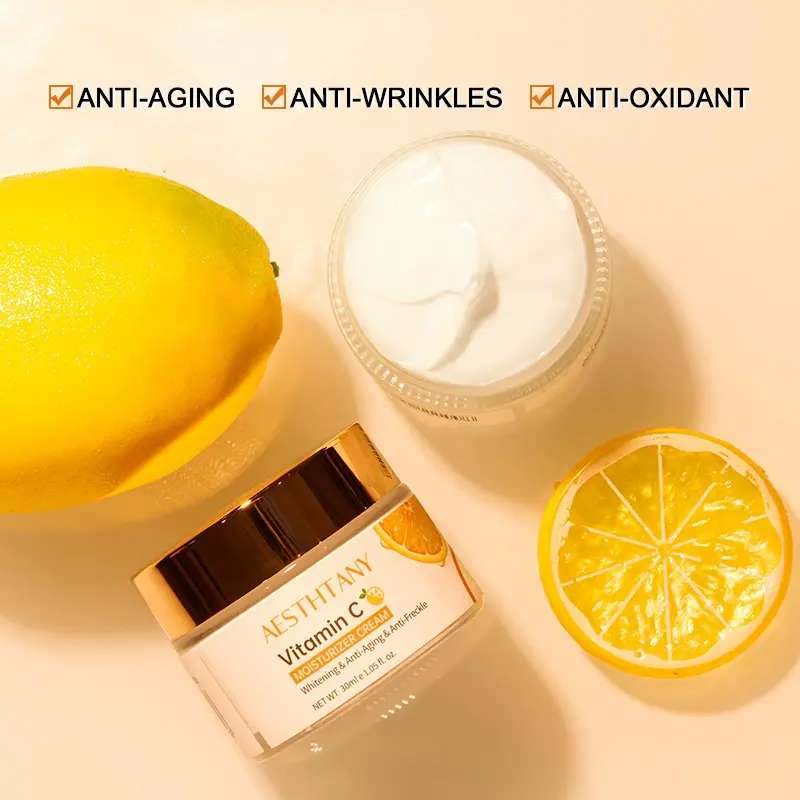 AESTHTANY Vitamin C Moisturizing Cream | Hydrating Brightening Anti Aging Face Cream | OEM ODM Private Label Skincare Supplier
