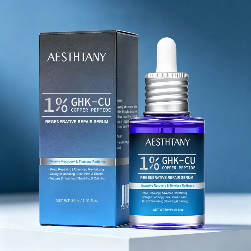 AESTHTANY Blue Copper Peptide Facial Serum 30ml Elevate Healthy Radiance Anti Aging Nourish Skin Barrier for All Skin Types Care