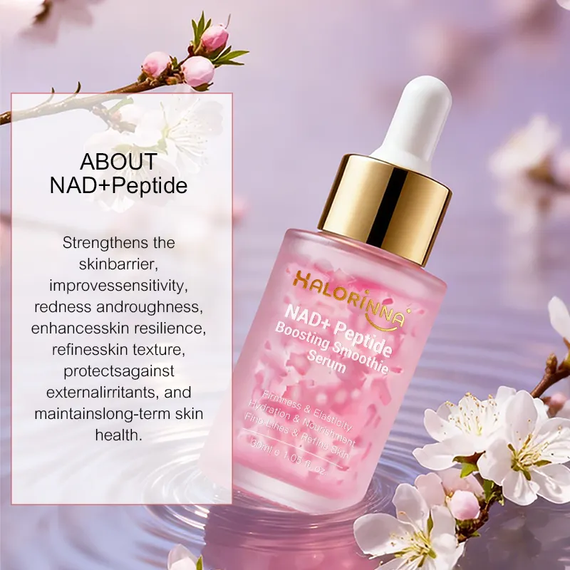 HALORINNA NAD Peptide Smoothie Essence 30ml OEM Niacinamide Glowing Skincare Facial Serum Private Label
