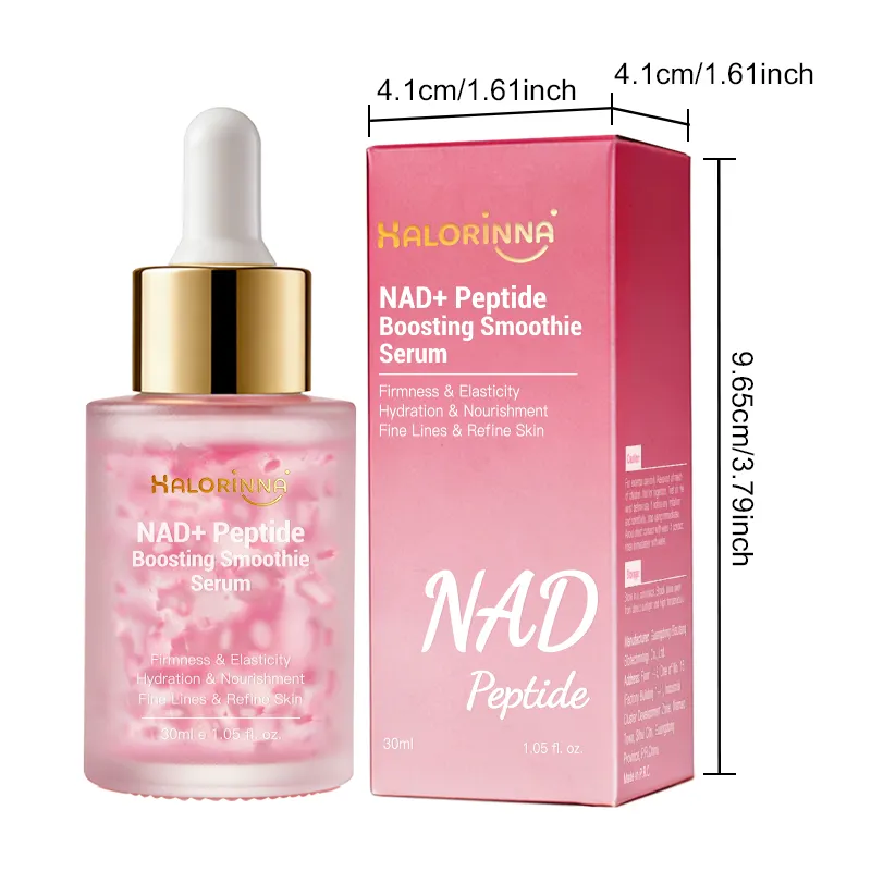 HALORINNA NAD Peptide Smoothie Essence 30ml OEM Niacinamide Glowing Skincare Facial Serum Private Label