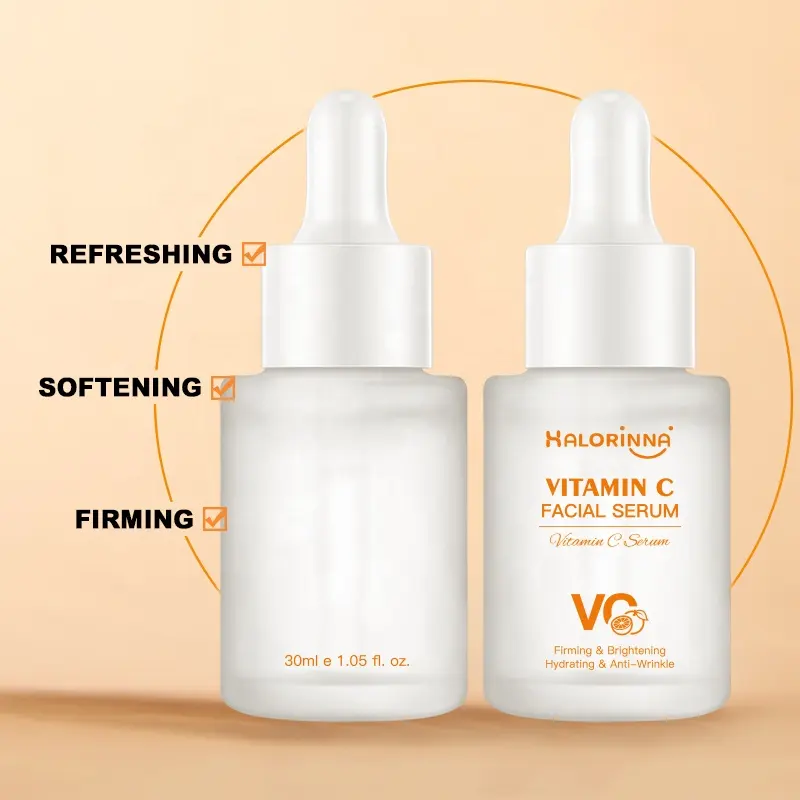 HALORINNA 30ml Vitamin C Hydrating Serum for Glowing Skin Nourishing Daily Facial Care Essence Skin Care Products