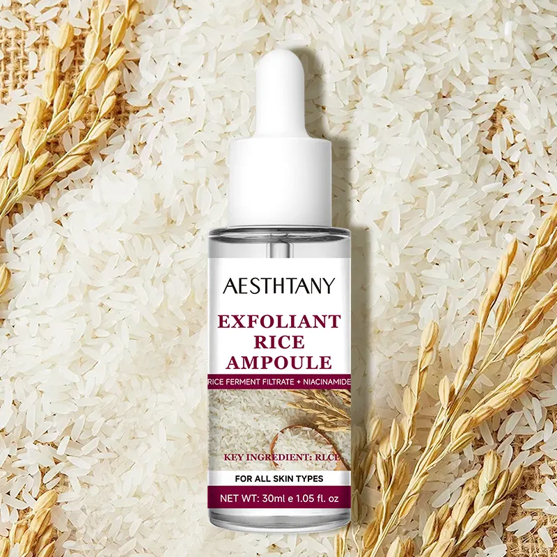 AESTHTANY Rice Exfoliating Essence 30ml Natural Rice Extract Deep Cleansing Exfoliating Brightening Hydrating Facial Serum