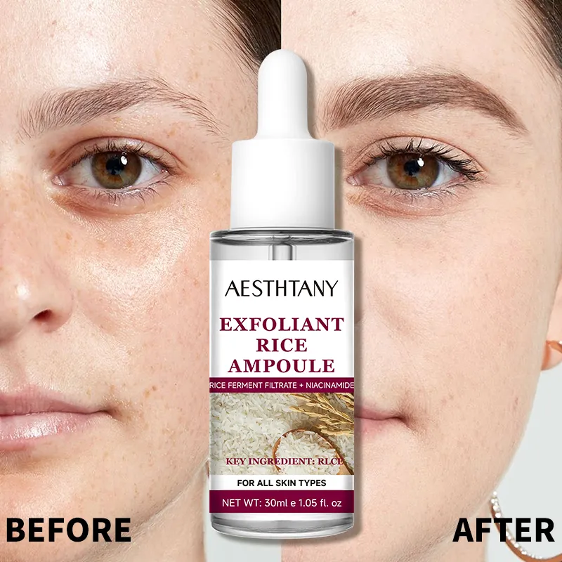 AESTHTANY Rice Exfoliating Essence 30ml Natural Rice Extract Deep Cleansing Exfoliating Brightening Hydrating Facial Serum