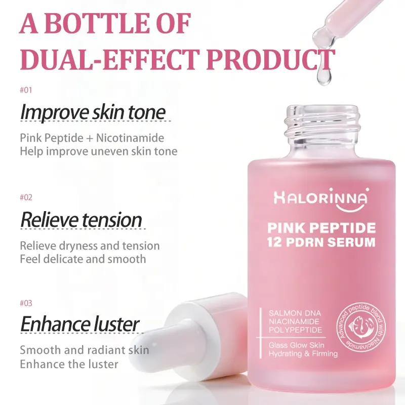 HALORINNA Salmon PDRN Facial Serum 30ml Firming Hydrating Radiant Serum Brightening Smoothing Skin Care Essence