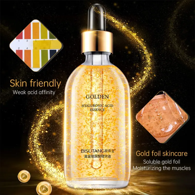 BISUTANG Gold Hyaluronic Acid Original Serum 24k Gold Serum Ampoule Essence for Small Molecules Nourish Hydrate