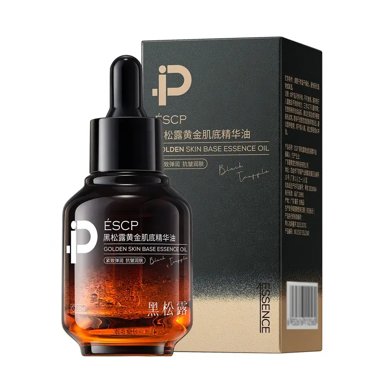 ESCP Luxury 30ml Facial Serum Black Truffle Gold for Essence Oil for Anti-Aging Firming Brightening & Hydrating Targeted for