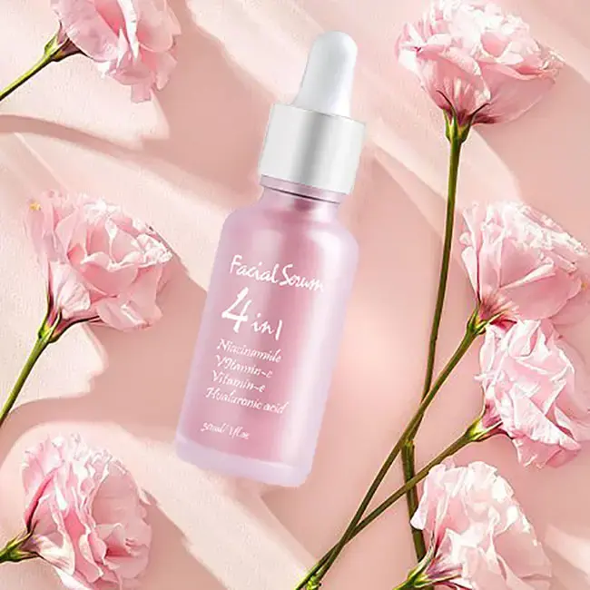OEM Korean Skincare 4 in 1 Face for Essence Serum Anti-Aging Hyaluronic Acid Niacinamide Vitamin C Body Whitening Liquid Exfolia