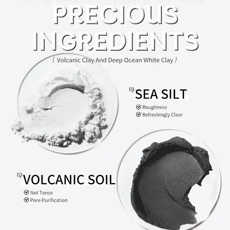 OEM Private Label Volcanic Clay Exfoliating Serum Deep Pore Cleansing Brightening Skin Custom Formula for Beauty Brand