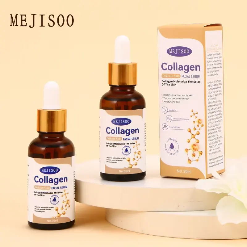 OEM Private Label Anti Aging Collagen Facial Serum Whitening Moisturizing Face Essence Custom Formula & Packaging Manufacturer