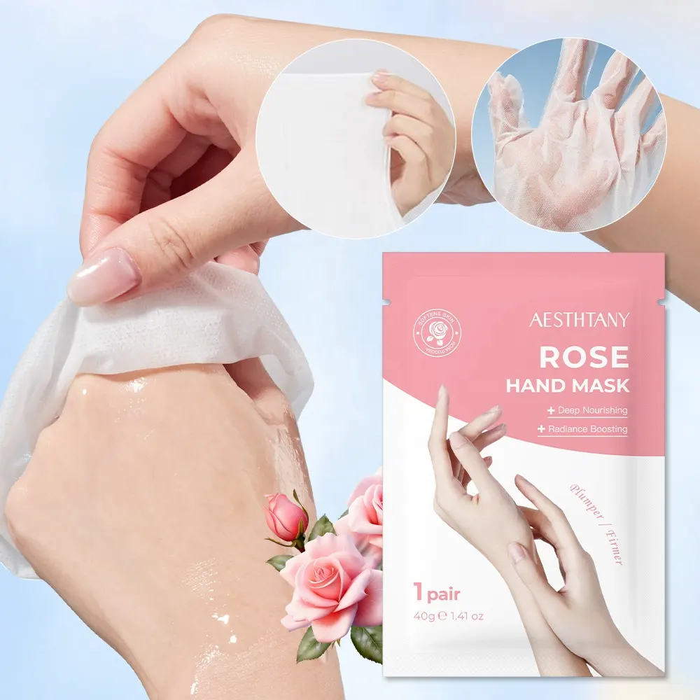 AESTHTANY Collagen Hand Mask 40g for Deep Moisturizing & Repair Nourishing Whitening Firming Anti-Wrinkle Daily Hand Care OEM