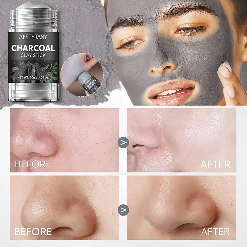 AESTHTANY Portable Avocado Mud Stick Clear Clogged Pores Reduce Sebum for All Skin Daily Hydrating Facial Treatment OEM