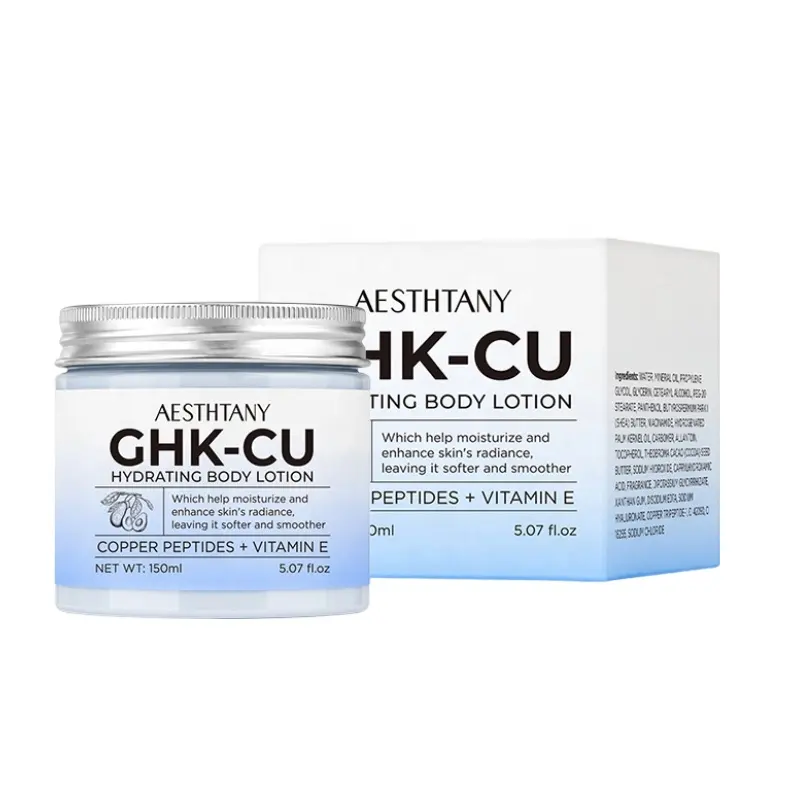 AESTHTANY 150ml Blue Copper Peptide Moisturizing Body Lotion Hydrating Nourishing Soften Rough Skin Daily Full Body Skin Care
