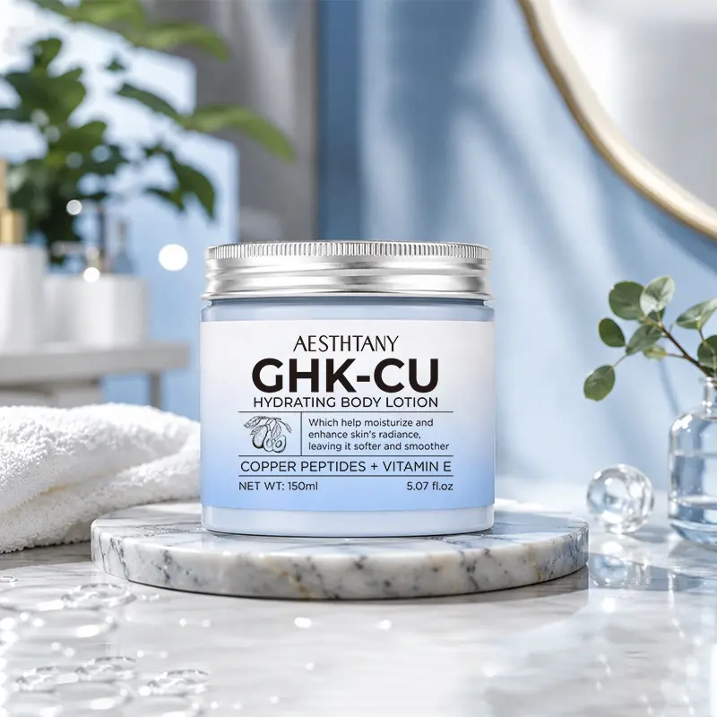 AESTHTANY 150ml Blue Copper Peptide Moisturizing Body Lotion Hydrating Nourishing Soften Rough Skin Daily Full Body Skin Care