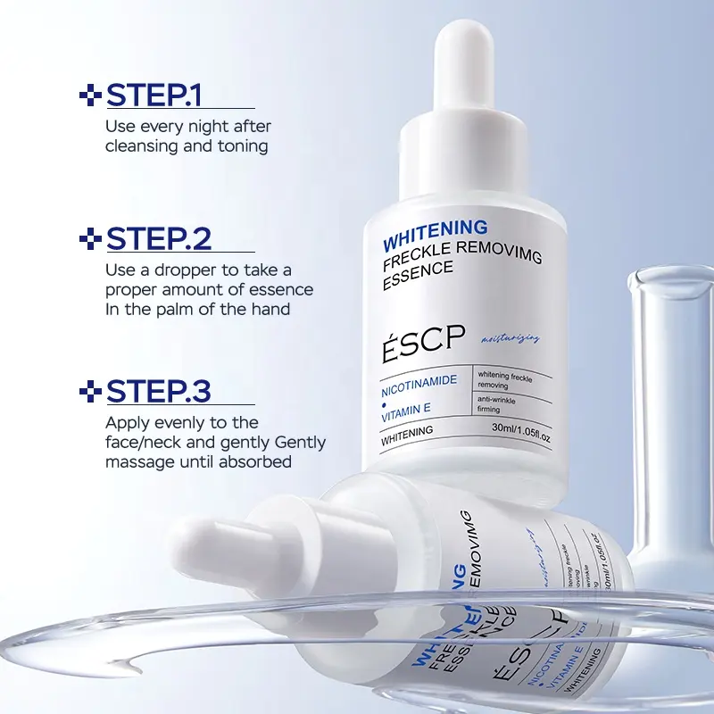 ESCP Facial Serum Vitamin C E Niacinamide Arbutin Complex Boost Natural Skin Luminance Maintain Elasticity Facial Revitalizing