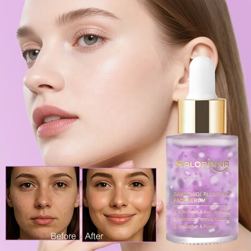 HALORINNA 30ml Natural Bakuchiol Niacinamide Plumping Whitening Brightening Serum Smooth Fine Lines Minimize Pores Anti-Aging