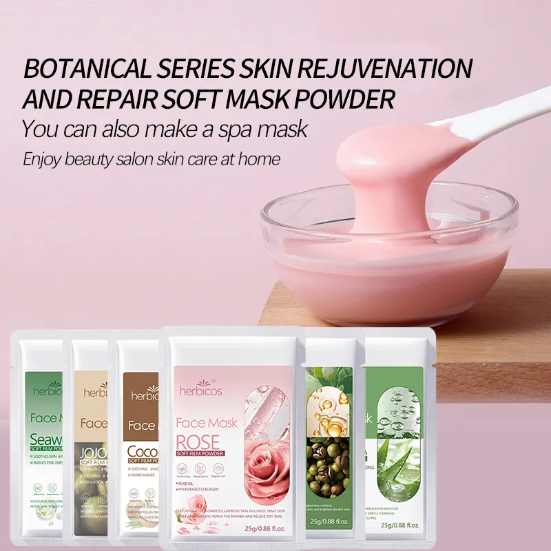 Wholesale 100%Natural Whitening Cooling Collagen Face Mask Powder Spa Peel Off Jelly Mask for Nose Neck Vitamin C Herbal