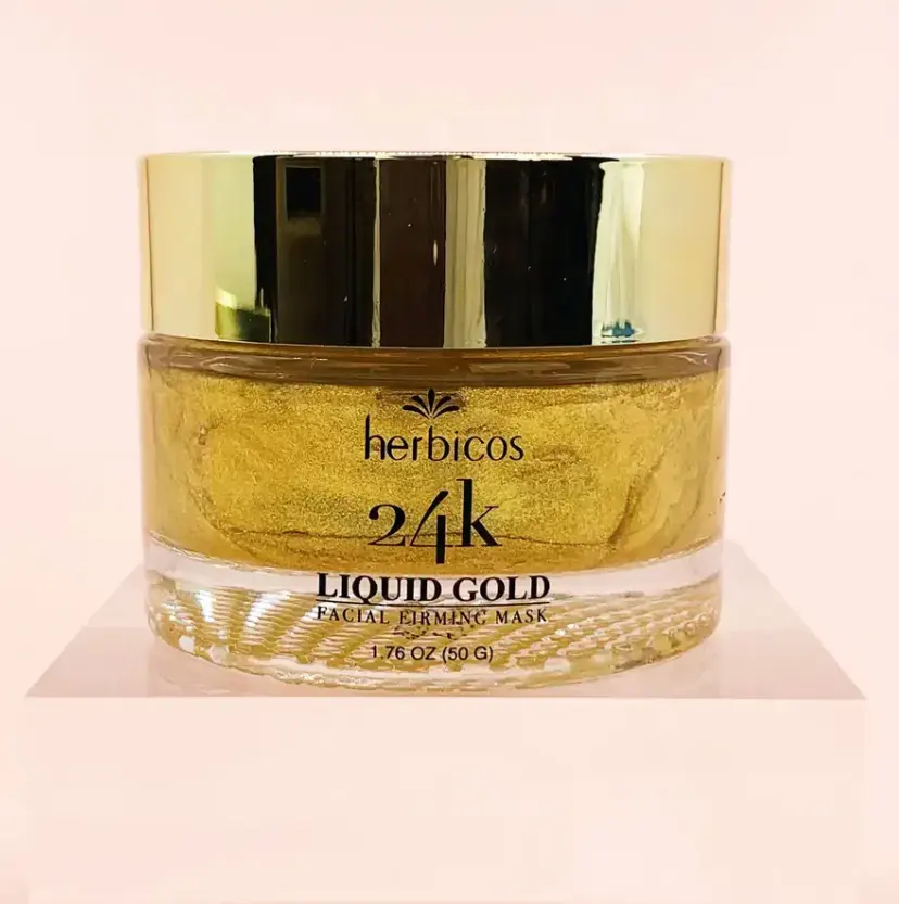 Herbicos Wholesale 24k Gold Facial Firming Mask Pure Natural Collagen Skin Body Care Facial Mask OEM Product