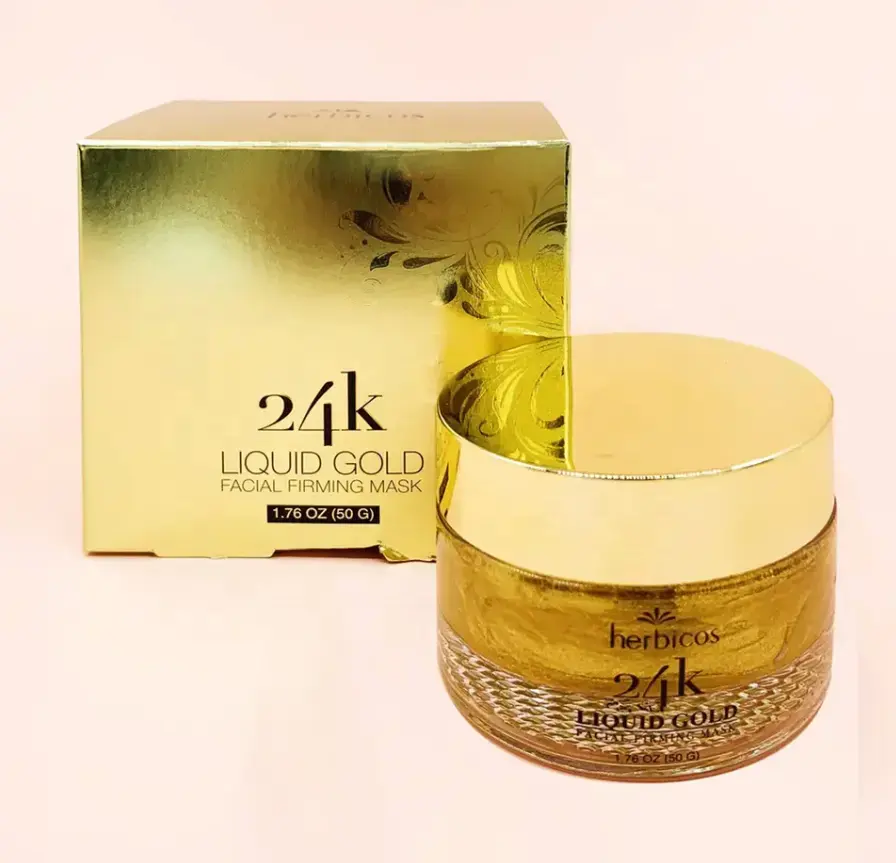 Herbicos Wholesale 24k Gold Facial Firming Mask Pure Natural Collagen Skin Body Care Facial Mask OEM Product