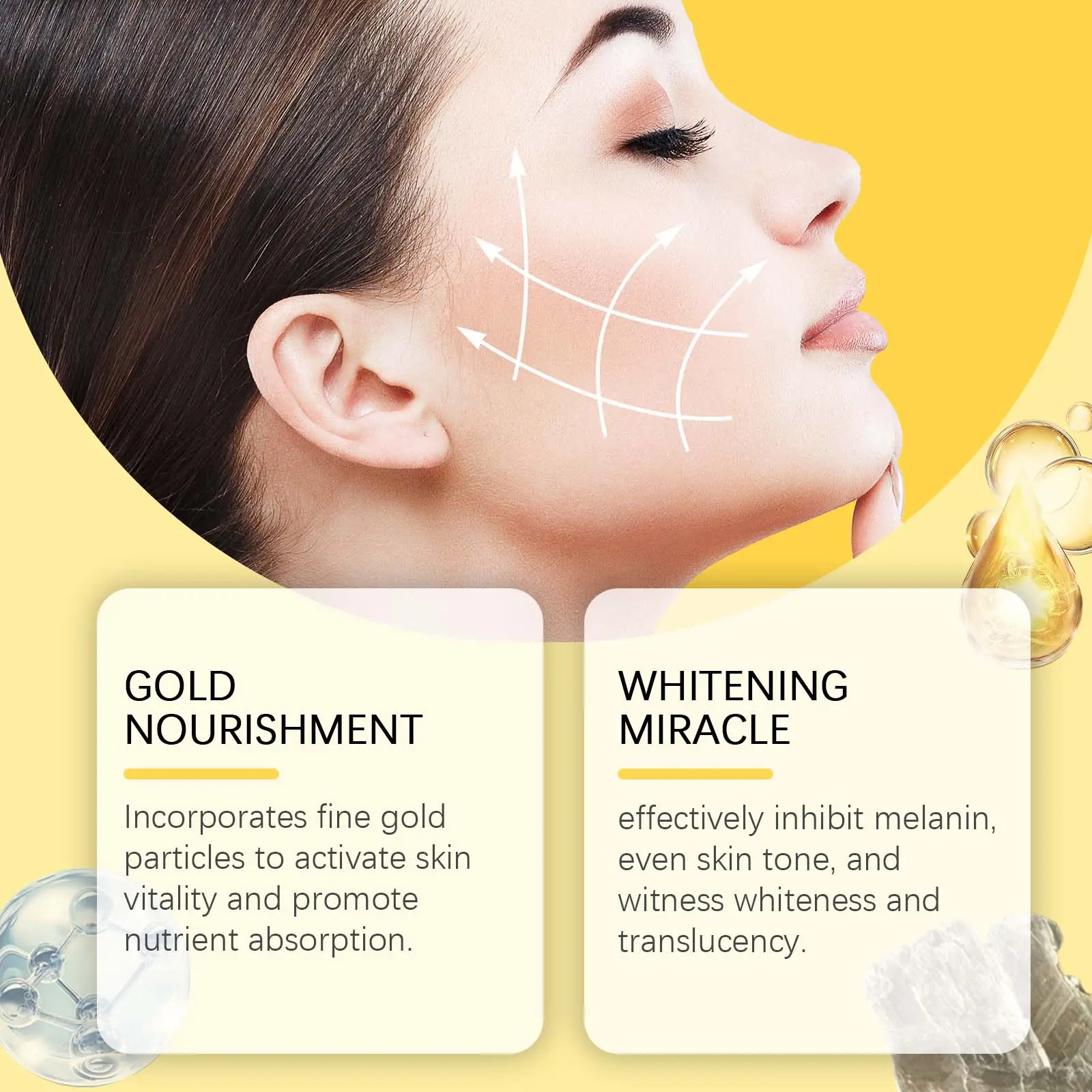OEM 24K Clay Gold Mask Exfoliating Blackhead Deep Cleaning Facial Care Moisturizing Anti-Wrinkle Mask for Face