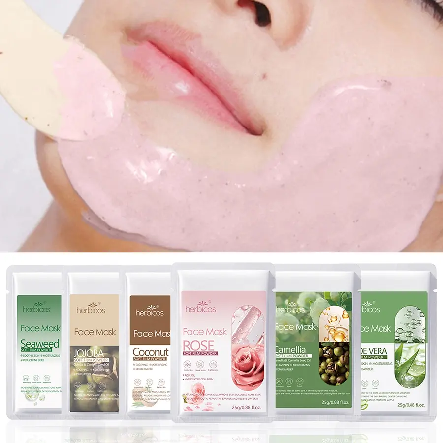 Wholesale Private Label JOJOBA Rose Coconut Jelly Mask Professional Face Powder Facial Jelly Masks Powder