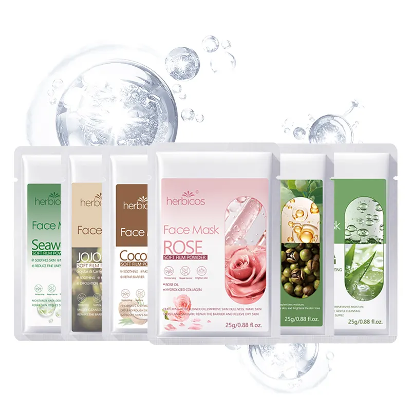 Private Label Collagen Jelly Mask Powder Peel Off Hydrating Brightening Facial Spa Treatment OEM Firming Clay Powder Mask