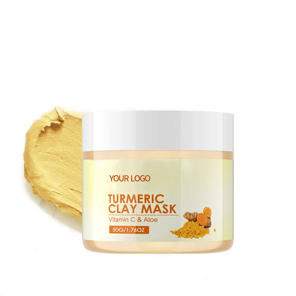 For Herbicos Private Label Whitening Moisturizing Turmeric Mud Mask ODM/OEM Facial Repair Skincare Product for Face & Body Use
