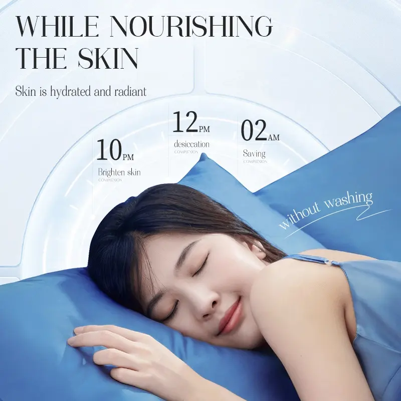 OEM Blue Copper Peptide Anti-Wrinkle Sleeping Freeze Facial Mask Oil Control Moisturizing Hydrating Face Care Mud Formula
