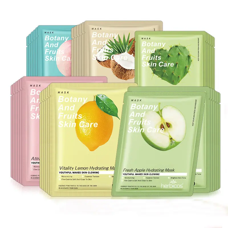 Wholesale Natural Plant Fruit Mask Moisturizing Mask Cold Compress Beauty Facial Sheet Mask