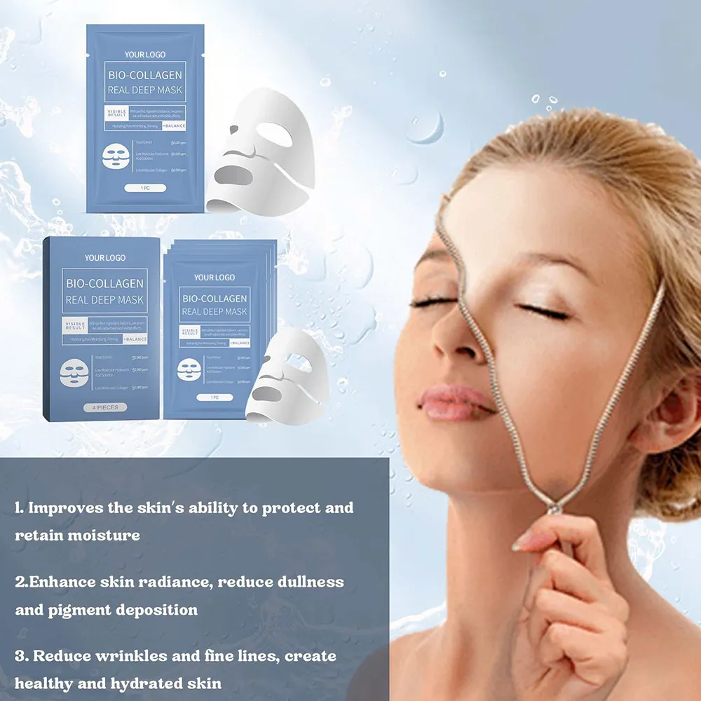 Herbicos Smooth and Tender Skin Firming Hydrating Whitening Brighten Skin Colour and Moisturizing Collagen Facial Mask