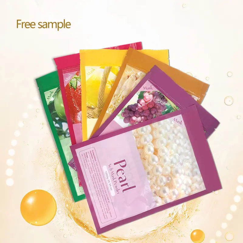 Herbicos Hot Sale Free Sample Apple Smell Private Label Beauty Salon Soft Powder Clay Face Facial Whitening Masking Powder MUD