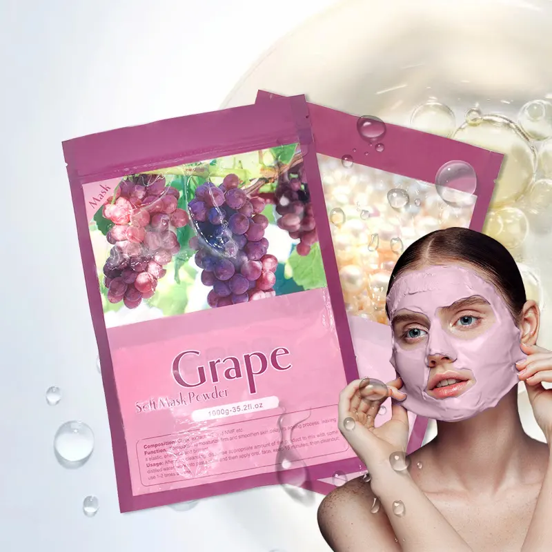 Herbicos Free Sample Apple Smell Private Label Beauty Salon Soft Powder Clay Face Facial Whitening Masking Powder