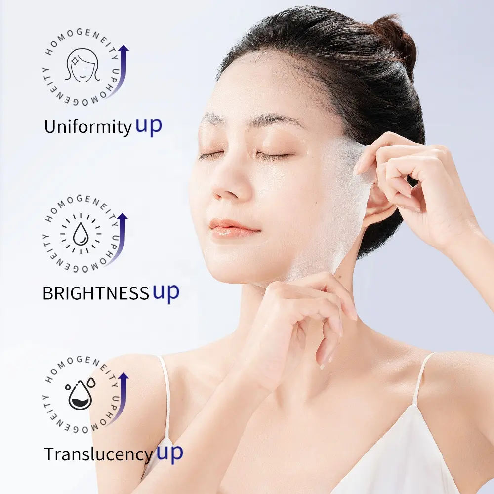 BISUTANG Sheet Face Mask Form Salicylic Acid Oil Control Facial Mask for Face Hyaluronic Acid Herbal Ingredients Cotton Material