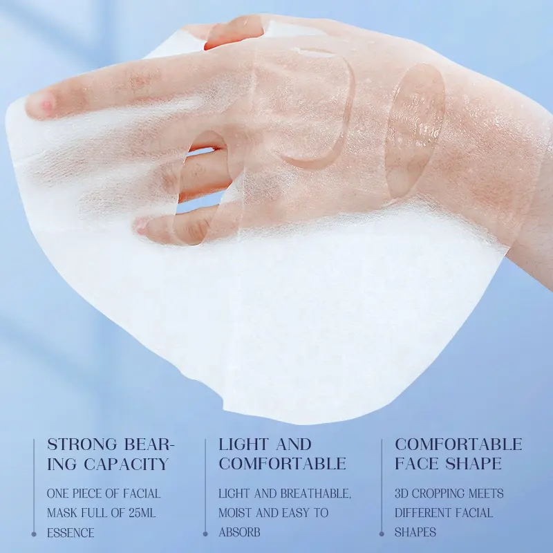 OEM Hyaluronic Acid Moisturizing Facial Mask Hydrating Relieving Dryness Sodium Hyaluronate Aloe Vera Colden Chamomile