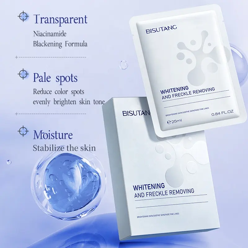 10pcs/Box Hydrating Cotton Facial Whitening Blemish Removal Brightening Dullness Improvement Yellowing Moisturizing Face Sheet