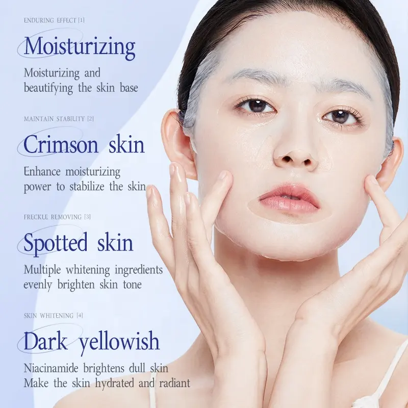10pcs/Box Hydrating Cotton Facial Whitening Blemish Removal Brightening Dullness Improvement Yellowing Moisturizing Face Sheet